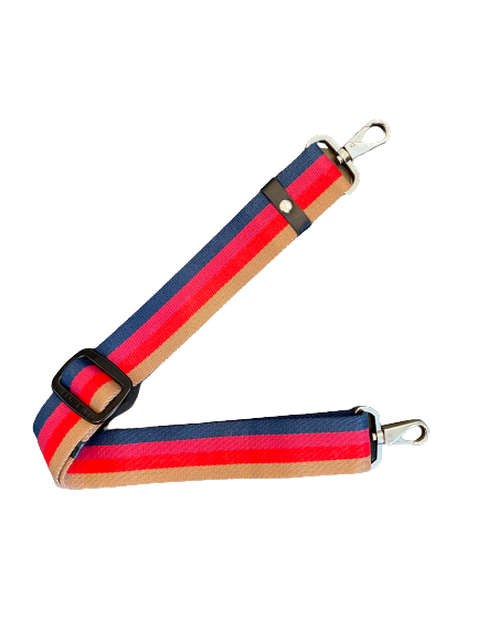STRAP - NAVY + MAGENTA + RED STRIPE