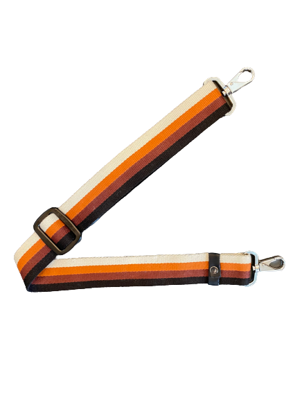 STRAP - BLACK + COCOA + RUST STRIPE
